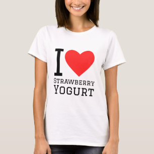 I Liebe Erdbeerjogurt T-Shirt