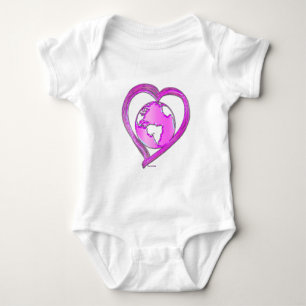 I LIEBE ERDE (rosa) Serie Baby Strampler