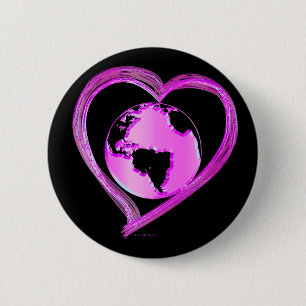 I LIEBE ERDE (rosa) Serie Button