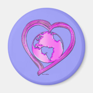 I LIEBE ERDE (rosa) Serie Magnet