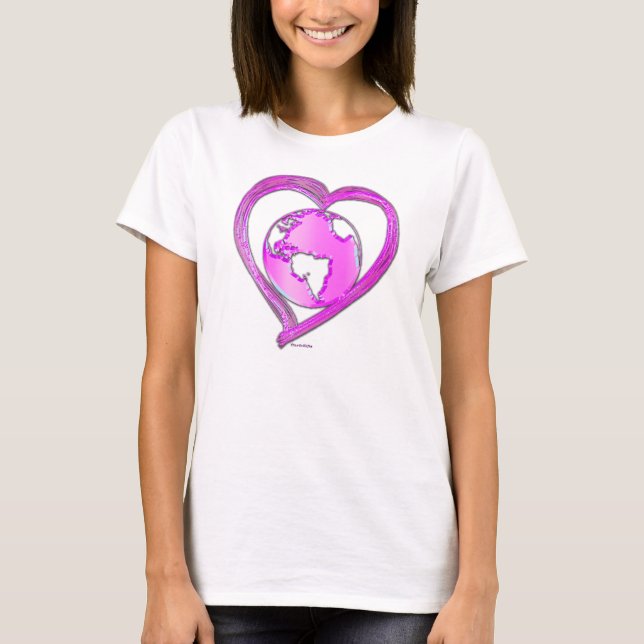 I LIEBE ERDE (rosa) Serie T-Shirt (Vorderseite)