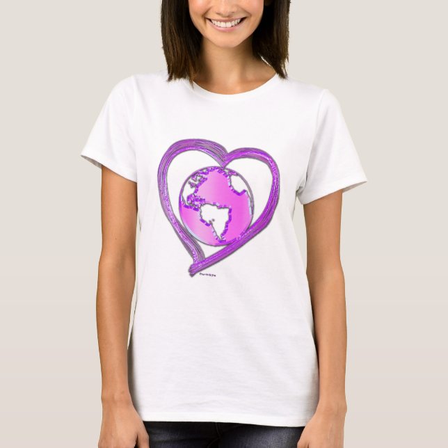 I LIEBE ERDE (rosa) Serie T-Shirt (Vorderseite)