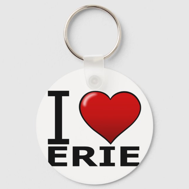 I LIEBE ERIE, PA - PENNSYLVANIA SCHLÜSSELANHÄNGER (Vorderseite)