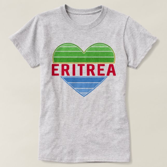 I Liebe Eritrea, Eritreer Herz T-Shirt (Design vorne)