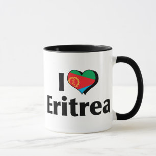 I Liebe Eritrea Flagge Tasse
