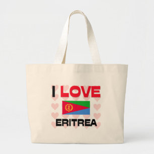 I Liebe Eritrea Jumbo Stoffbeutel
