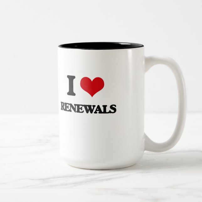 I Liebe-Erneuerungen Zweifarbige Tasse (Rechts)