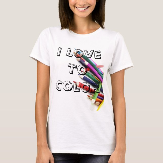 I Liebe, erwachsenen Farbton-T - Shirt zu färben (Vorderseite)
