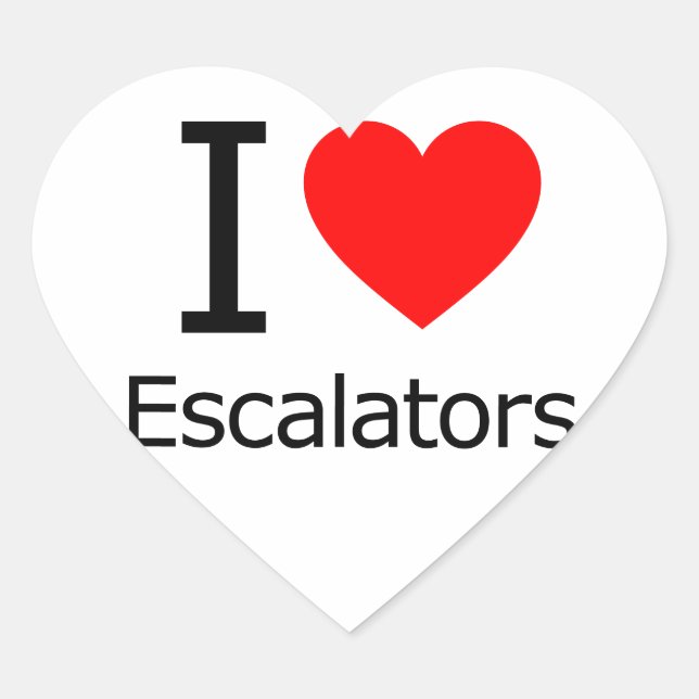 I Liebe Escalators Herz-Aufkleber (Vorderseite)