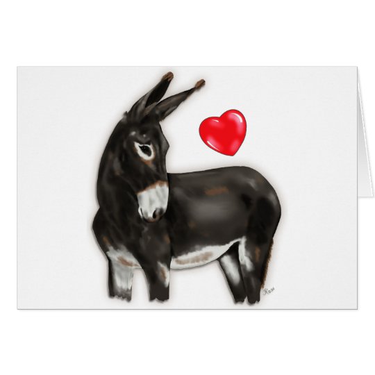 I Liebe-Esel-Demure Esel Karte