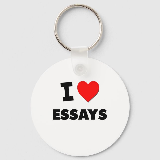 I Liebe Essays Schlüsselanhänger (Vorderseite)
