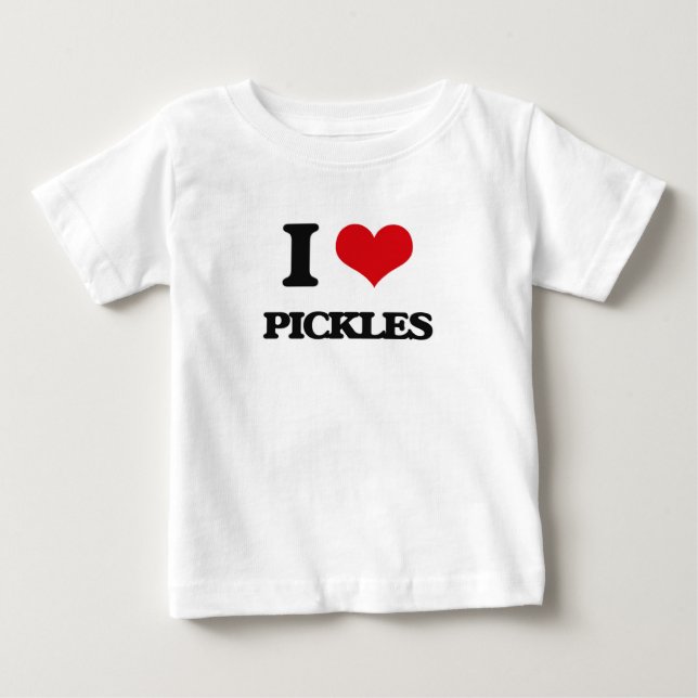 I Liebe-Essiggurken Baby T-shirt (Vorderseite)