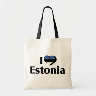 I Liebe Estnische Flagge Tragetasche