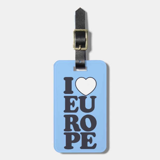 I LIEBE EUROPE-Gepäckanhänger Gepäckanhänger (Vorderseite vertikal)