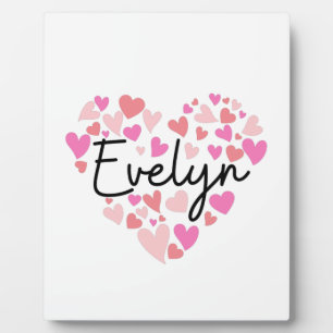 I Liebe Evelyn Fotoplatte