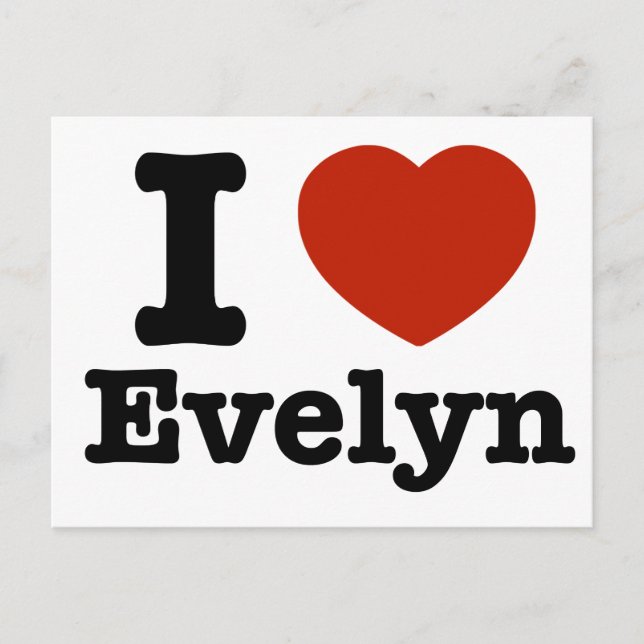 I Liebe Evelyn Postkarte (Vorderseite)