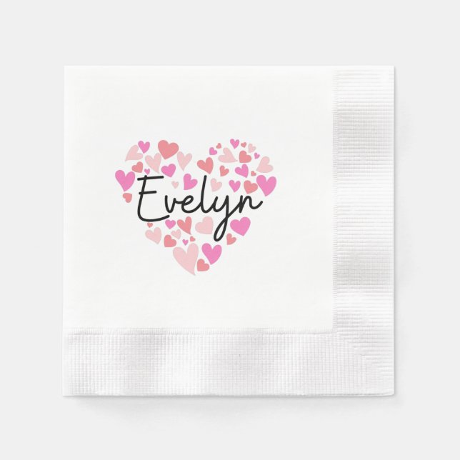 I Liebe Evelyn Serviette (Vorderseite)