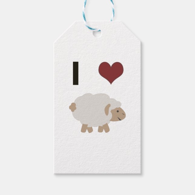 I Liebe Ewe Geschenkanhänger (Vorderseite)