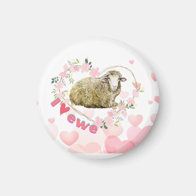 I Liebe Ewe Magnet (Vorne)