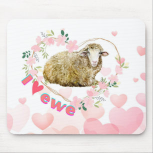 I Liebe Ewe Mousepad