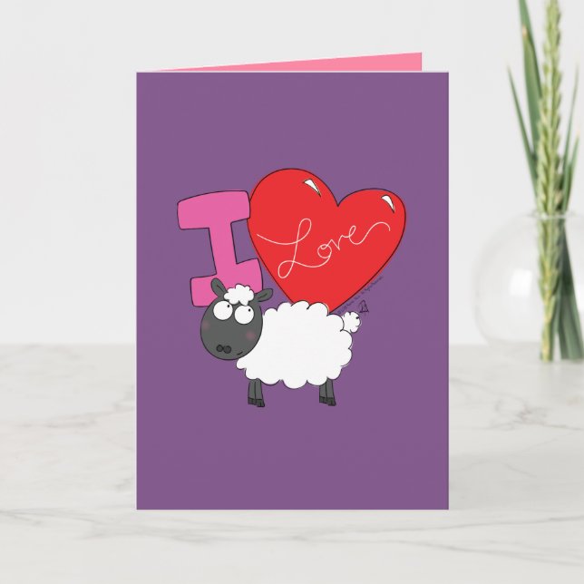 I Liebe Ewe - Niedliche Frauenkarte Karte (Vorderseite)