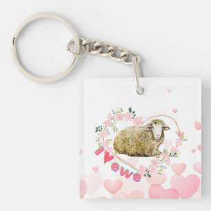 I Liebe Ewe Schlüsselanhänger