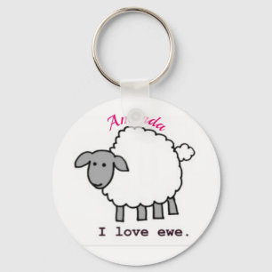 I Liebe Ewe You Key Chain Niedliche, kundenspezifi Schlüsselanhänger