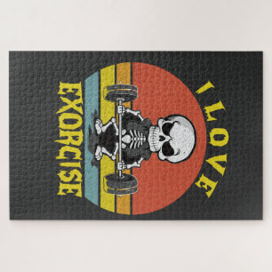 I Liebe Exorciation Funny Spooky Halloween Skelett