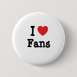 I Liebe Fächer Herzlichkeit personalisiert Button