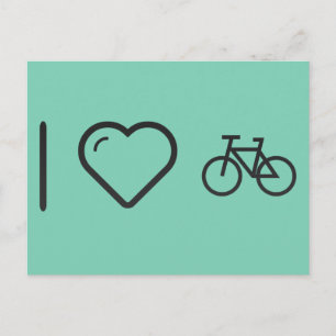 I Liebe Fahrräder Postkarte
