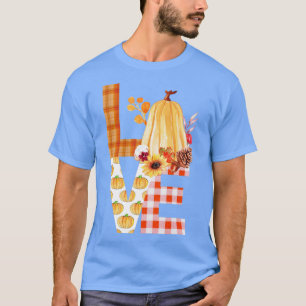 I Liebe Fall Lover Geschenk Orangefarbene Wasserfa T-Shirt