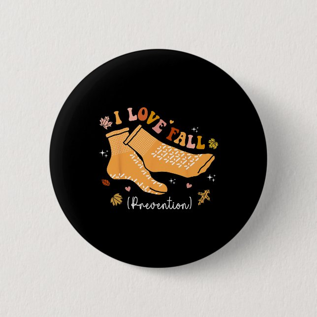 I Liebe Fall Prävention Fall Physikalische Therapi Button (Vorderseite)