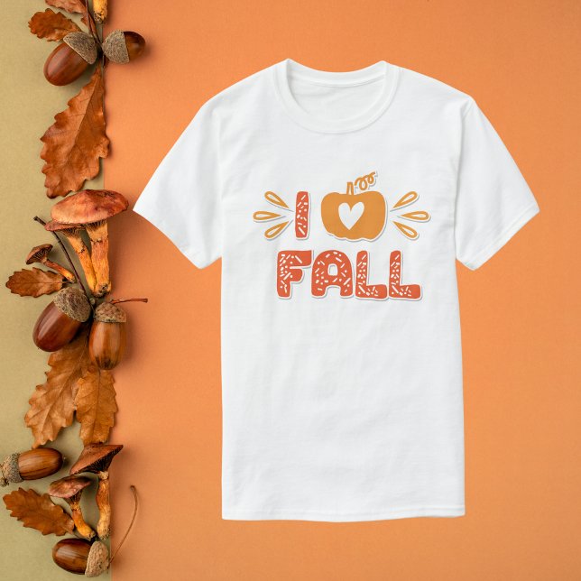 I Liebe Fall Typografie T-Shirt (Von Creator hochgeladen)