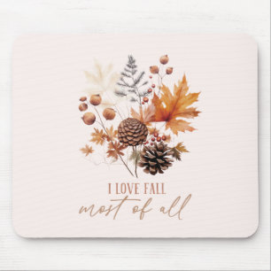 I Liebe fällt am meisten - Blätter Mousepad