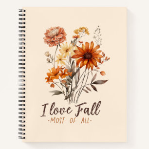 I Liebe fällt am meisten - Herbstblätter Notizbuch