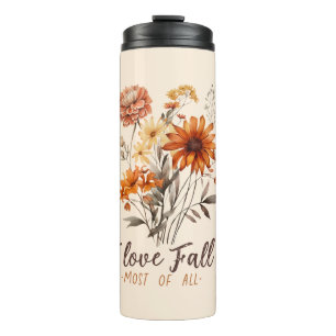 I Liebe fällt am meisten - Herbstblätter Thermosbecher