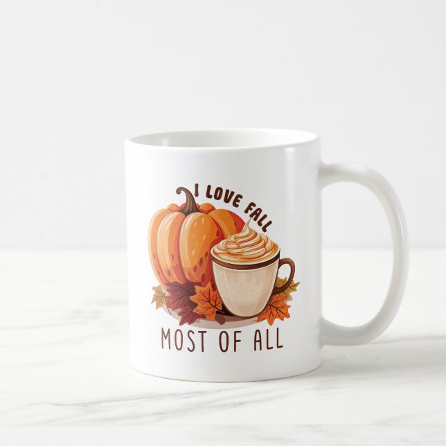 I Liebe fällt am meisten - Latte & Herbst Vibes Kaffeetasse (Rechts)