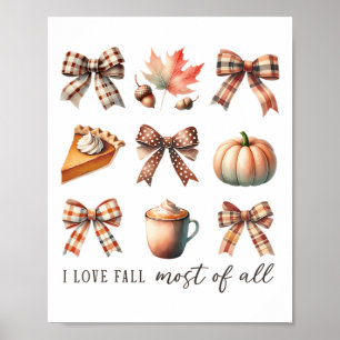 I Liebe fällt am meisten von allen Herbst Saison E Poster