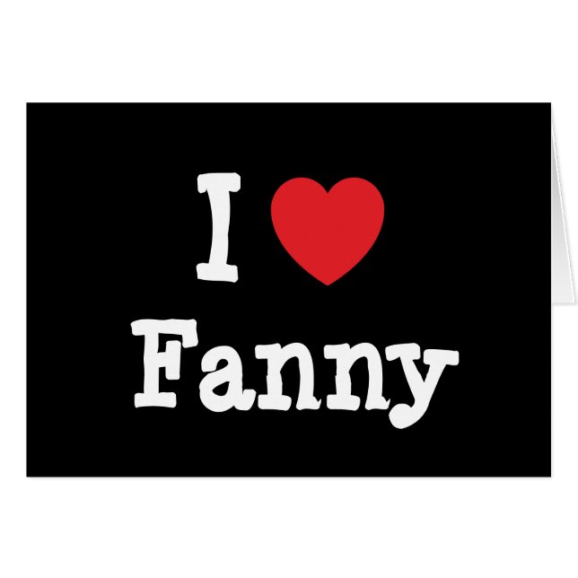 I Liebe Fanny-Herz-T - Shirt (Vorderseite (Horizontal))
