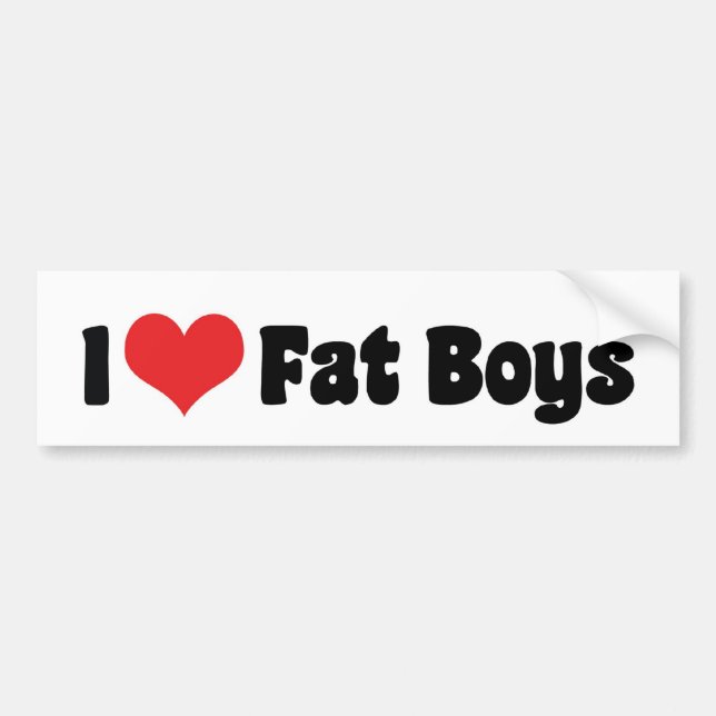 I Liebe Fat Boys Autoaufkleber (Vorne)