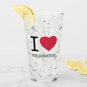 I LIEBE FELD HOCKEY GLAS