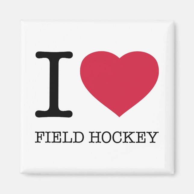 I LIEBE FELD HOCKEY MAGNET (Vorne)