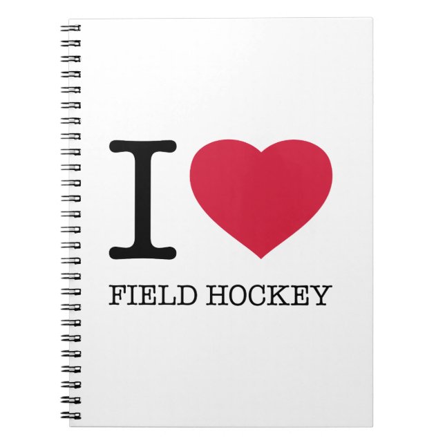 I LIEBE FELD HOCKEY NOTIZBLOCK (Vorderseite)