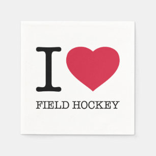 I LIEBE FELD HOCKEY SERVIETTE