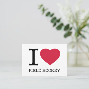 I LIEBE FELD HOCKEY VISITENKARTE