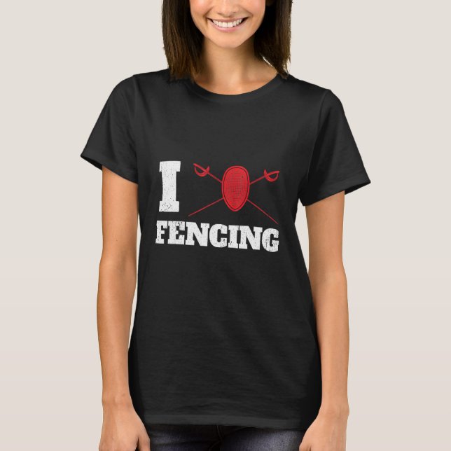 I Liebe Fencing Design Fencer T-Shirt (Vorderseite)