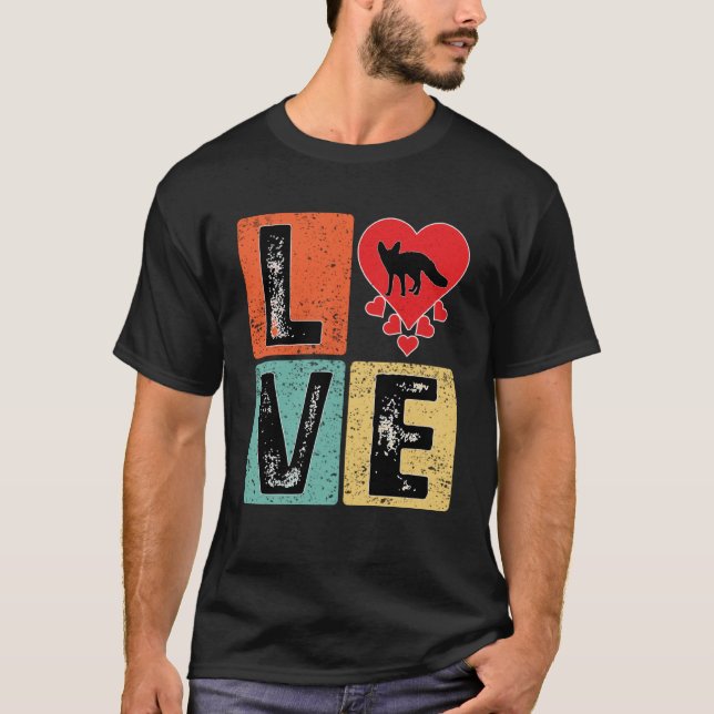 I Liebe Fennec fox Animal Valentine Day Fennec T-Shirt (Vorderseite)
