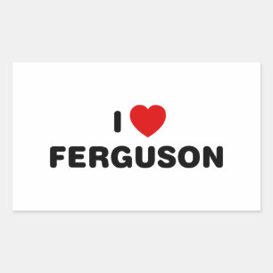 I Liebe Ferguson Missouri Rechteckiger Aufkleber