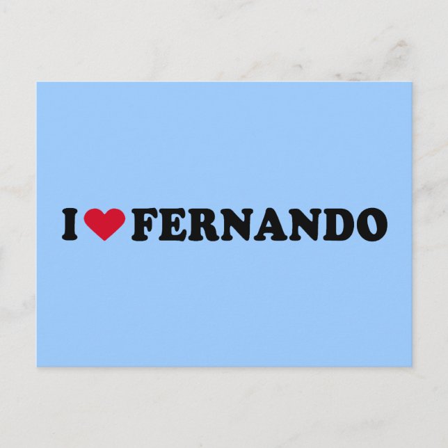 I LIEBE FERNANDO POSTKARTE (Vorderseite)
