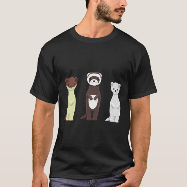 I Liebe Ferret Shirts Funny Ferrets Shirt für Frau (Vorderseite)